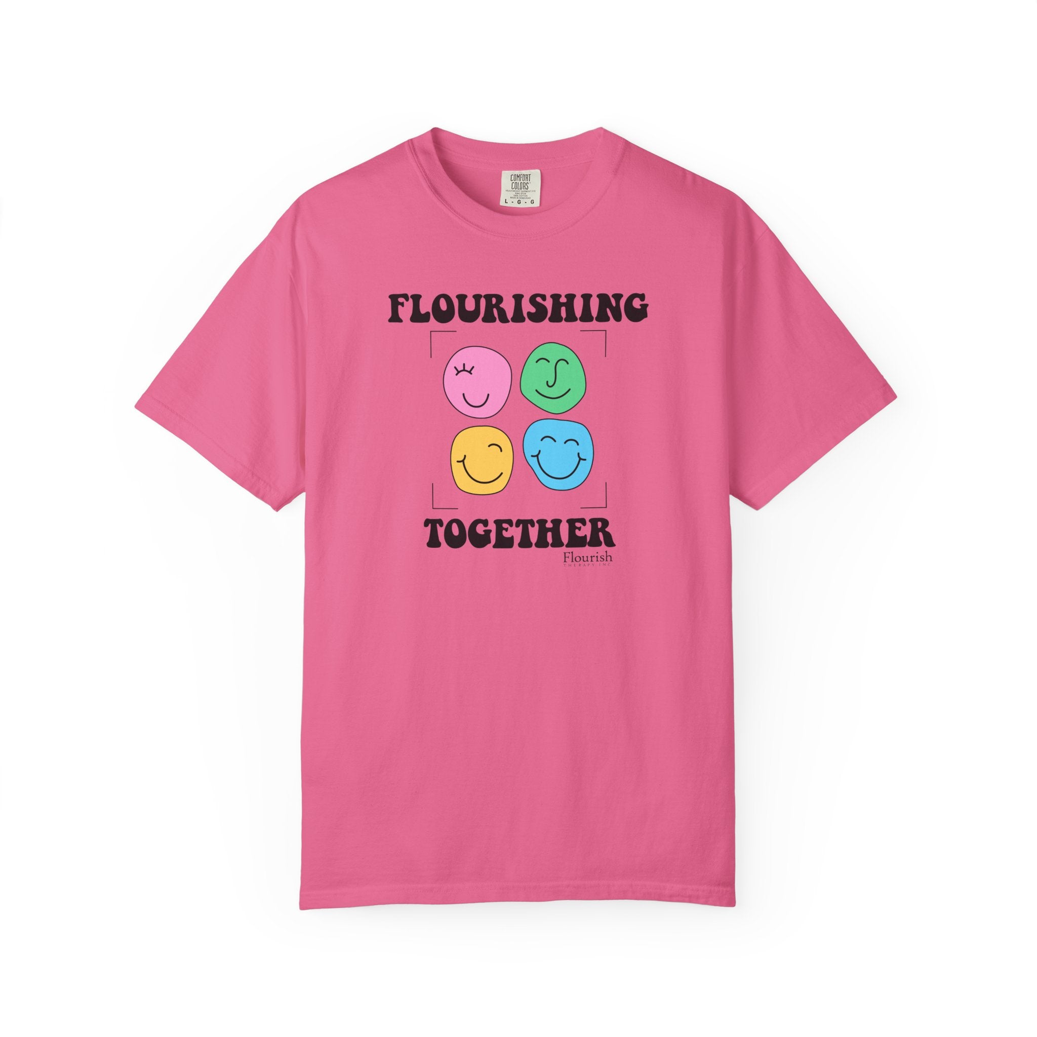 Faces Flourishing Together T-Shirt - Flourish Therapy Collection